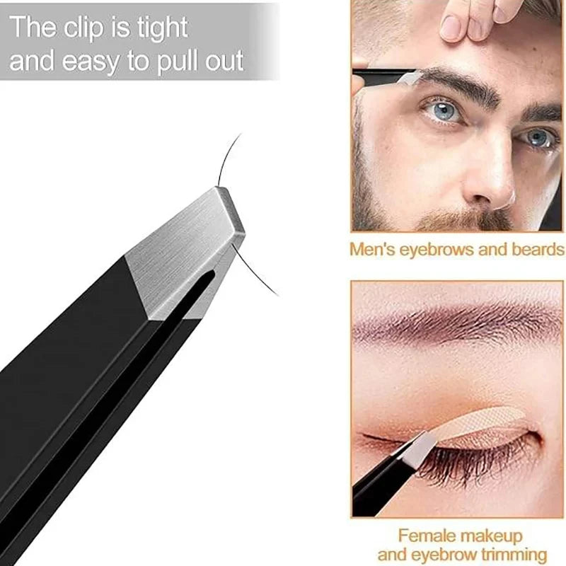 4pcs Colorful Stainless Steel Eyebrow Tweezer