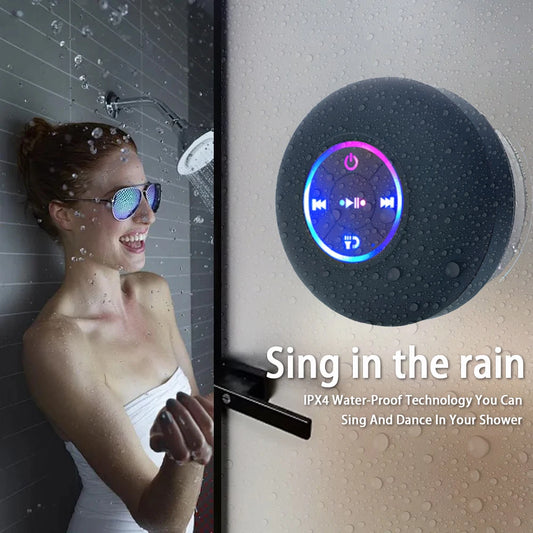 Portable Bluetooth Speaker with LED Lights- Waterproof