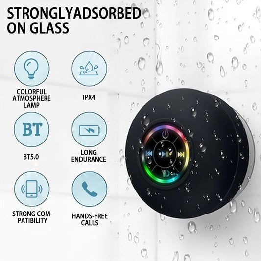 Portable Bluetooth Speaker with LED Lights- Waterproof