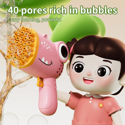 40-Hole Dinosaur Bubble Gun