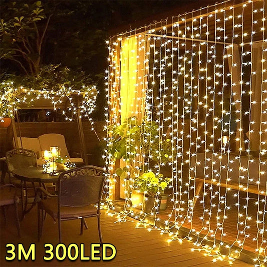 LED Curtain Fairy String Lights 8 Lighting Modes