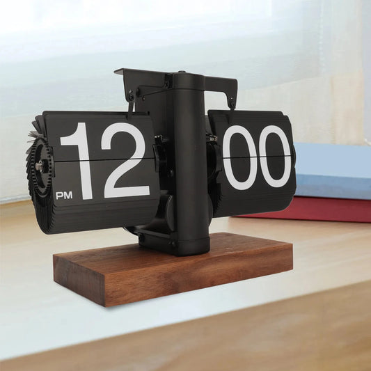 Auto Page Turning Clock Retro Flip Clock for Desk & Home Decor