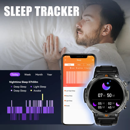 Men’s Smart Watch Waterproof 3ATM, Bluetooth Calling, Health Tracking