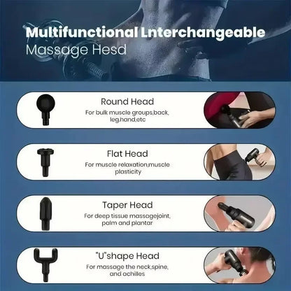 Portable Fascia Massage Gun with LCD