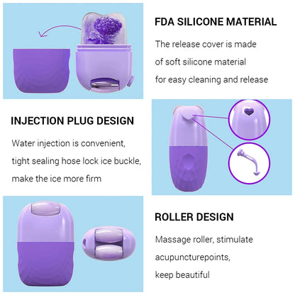 2-in-1 Ice Facial Roller & Ice Ball Tray