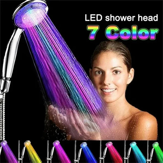 7-Color LED Rainfall Shower Head