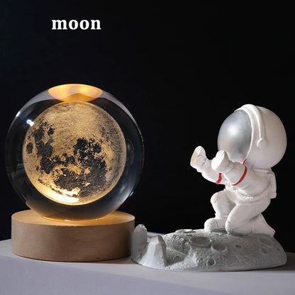 3D Galaxy Crystal Ball LED Night Light