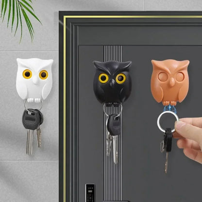 Magnetic Owl Key Holders – Self-Adhesive Wall Hooks (Set Of 3)