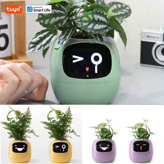 Smart Planter AI Plant Pot with 49+ Expressions & 7 Sensors