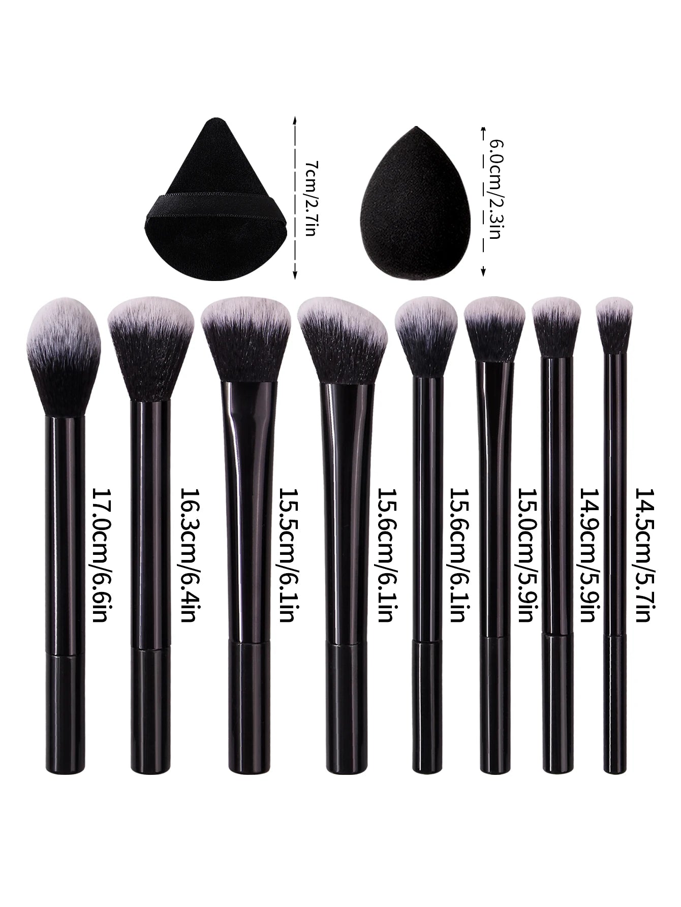 Portable 12PCS Makeup Brush & Sponge Egg Set