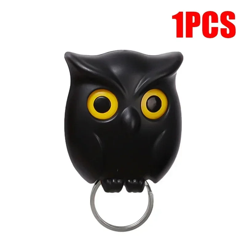 Magnetic Owl Key Holders – Self-Adhesive Wall Hooks (Set Of 3)