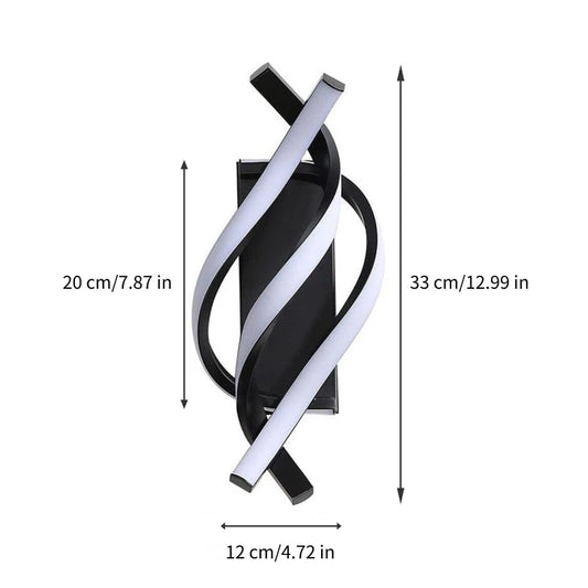 Curved Spiral LED Wall Lamp
