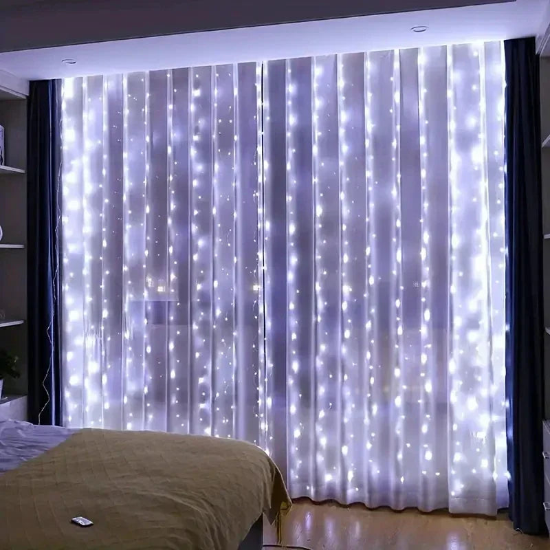 Remote Control USB LED Curtain Fairy Lights