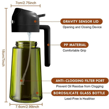 2-in-1 Olive Oil Dispenser & Sprayer
