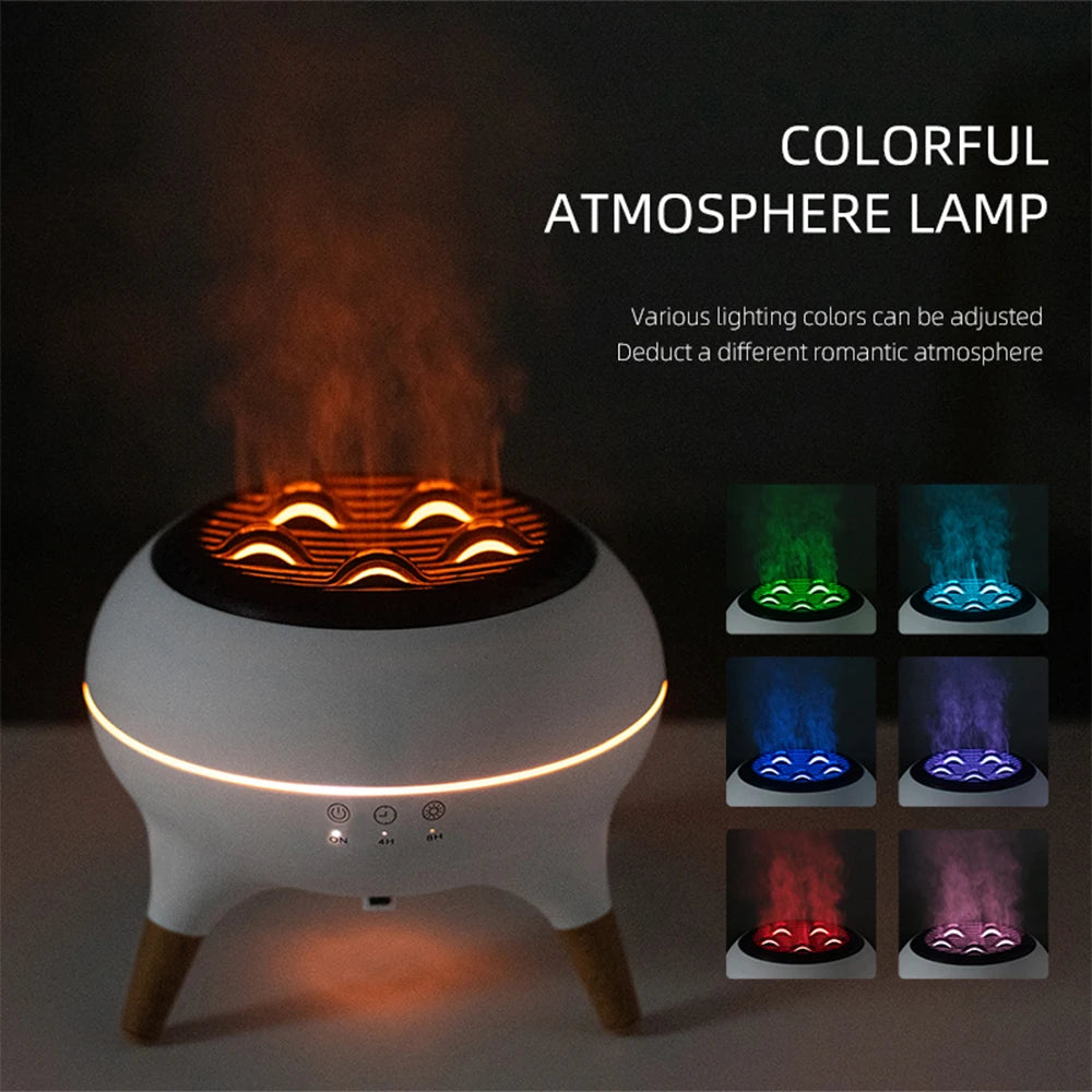 Flame Jellyfish Aroma Diffuser with LED & Remote