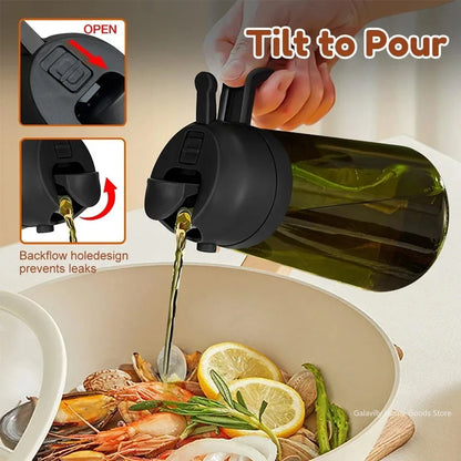 2-in-1 Olive Oil Dispenser & Sprayer