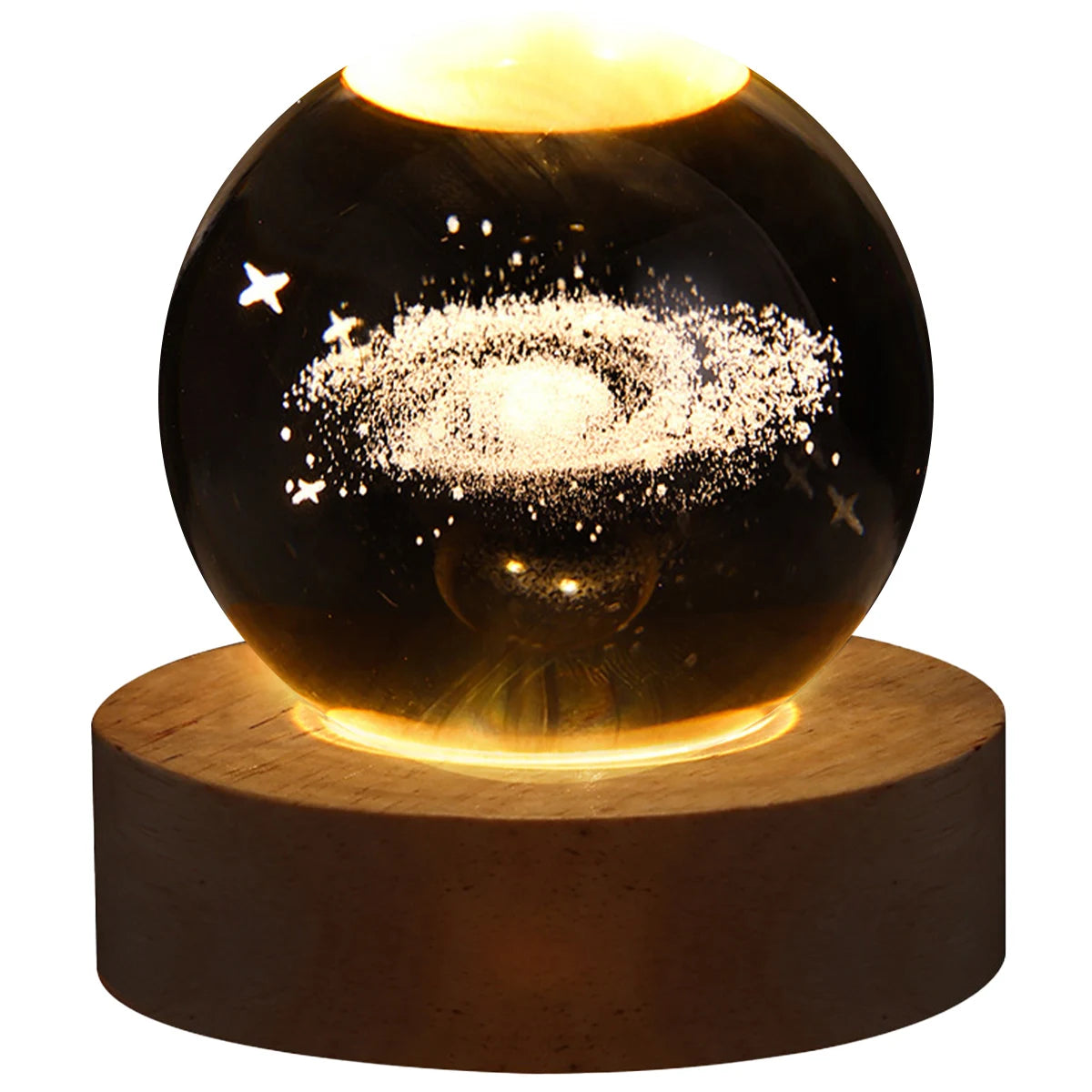 3D Galaxy Crystal Ball LED Night Light