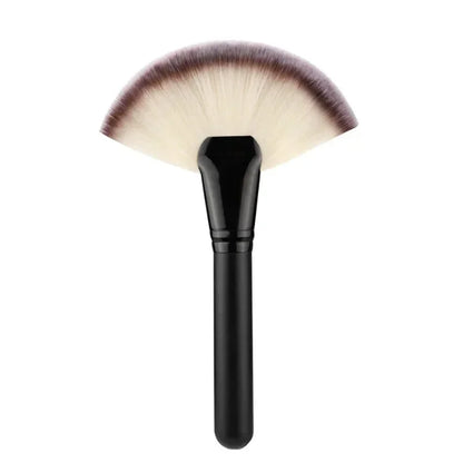 Large Flat Highlight Blush Fan-Shaped Makeup Brush Powder Loose Powder Face Brush Korean Soft Cosy Even Color Tools For Women