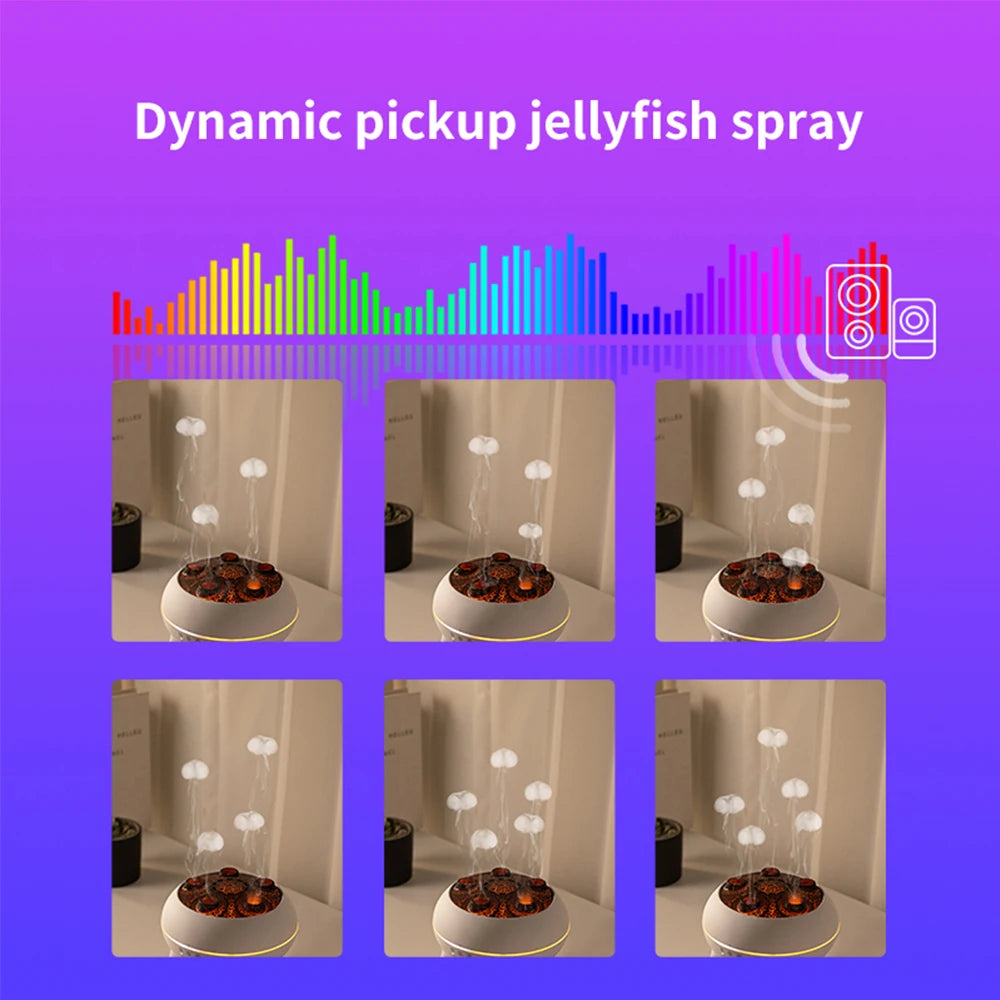 Flame Jellyfish Aroma Diffuser with LED & Remote