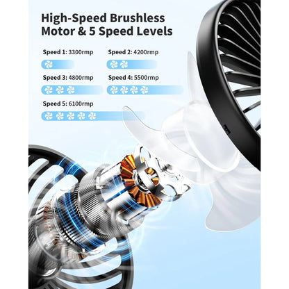 Foldable Handheld Fan with LED Display & 3000mAh Battery