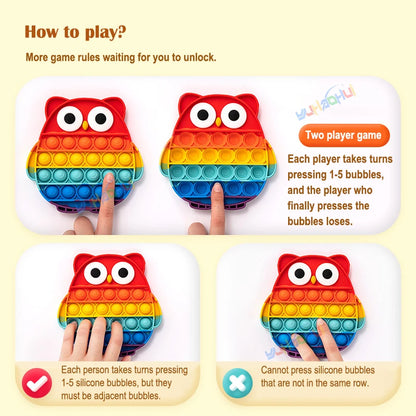Rainbow Pop Push Bubble Fidget Toy