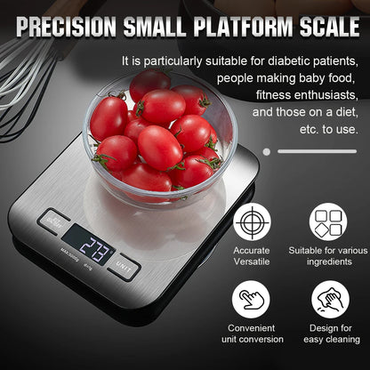 Premium 10kg Digital Kitchen Scale – USB Rechargeable