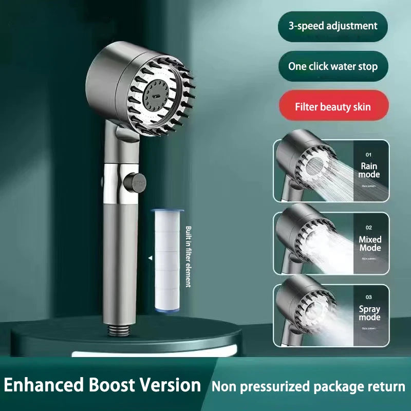 3-Mode Pressurized Shower Head